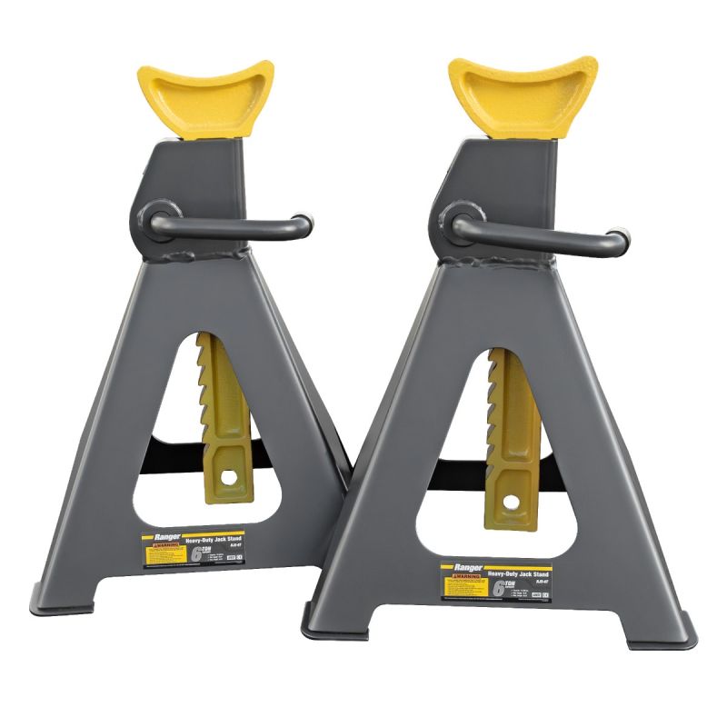 Ranger RJS-6T 6-ton jack stand set heavy-duty welded steel base