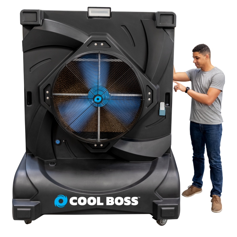 Cool Boss CB-36L evaporative air cooler 36-inch blades 115-gallon tank 110V (5150153)