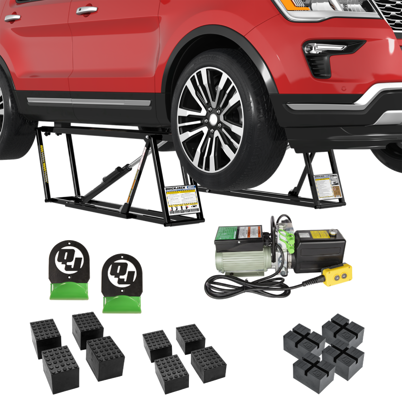 The QuickJack 6000TLX Bundle gives you everything you need for extended-length lifting, secure vehicle support, and smart storage.