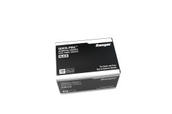 Ranger Quick-Peel™ segmented adhesive steel wheel weights available in silver and black 700-piece boxes for professional wheel balancing.