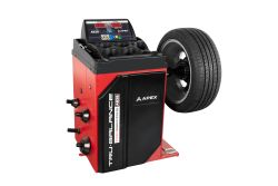 APEX AB28 digital wheel balancer delivering commercial accuracy for passenger and light truck wheels