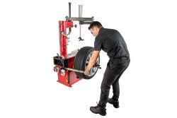 APEX AT26AB combo tire changer with mounted manual wheel balancer for compact shop workflow
