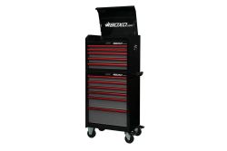 Boxo Pro Series 26-inch 11-drawer rolling tool box in white and red finish - Wrenchers