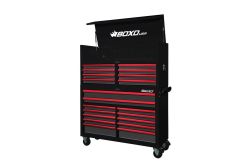 Pro Series top and bottom tool box combo with 20 soft-close drawers