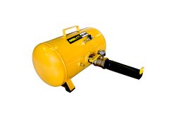 The Cheetah CH-10AL Bead Seater with 10-gallon lightweight aluminum tank, equipped with a precision gauge and brass valve for reliable tire bead seating. Get it at Wrenchers.com.
