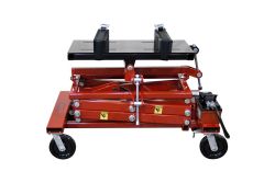 Norco 72850A power train lift model 6010215 with wide adjustable saddle, scissor lift design, and heavy-duty swivel casters.