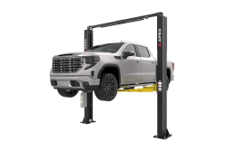 APEX AL10C professional grade two post car lift with 10000 lb capacity for modern automotive shops. Built for daily service work and available at Wrenchers.com.