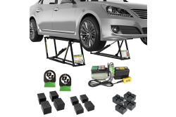 QuickJack 6000TL bundle includes 6,000 lb portable car lift, pinch weld blocks, wall hangers, rubber blocks, and hydraulic power unit for complete garage lifting