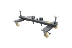 Front-right view of Ranger RCD-2V car dollies. 4,400-lb capacity vehicle positioning solution built for tight garages and pro shops. SKU 5150409.