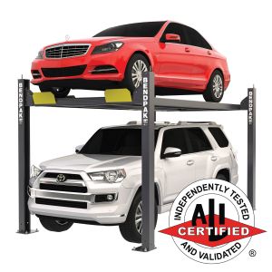 BendPak HD-7W 5175120 wide high-rise four-post lift with 7,000 lb capacity and ALI Certified performance.