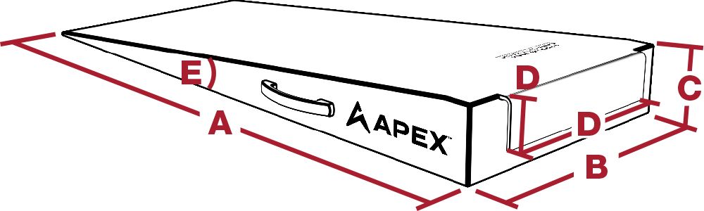 APEX four post lift ramps spec diagram