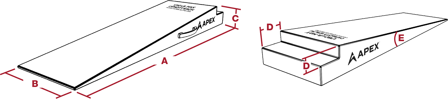 APEX trailer ramps spec diagram