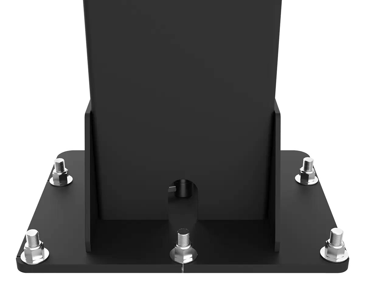 Oversized base plates for increased stability
