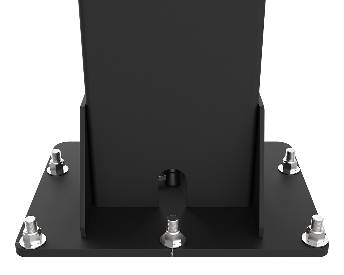 Oversized base plates for increased stability