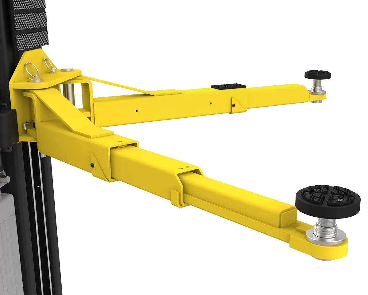 Triple-Telescoping front arms and dual-stage extended rear arms