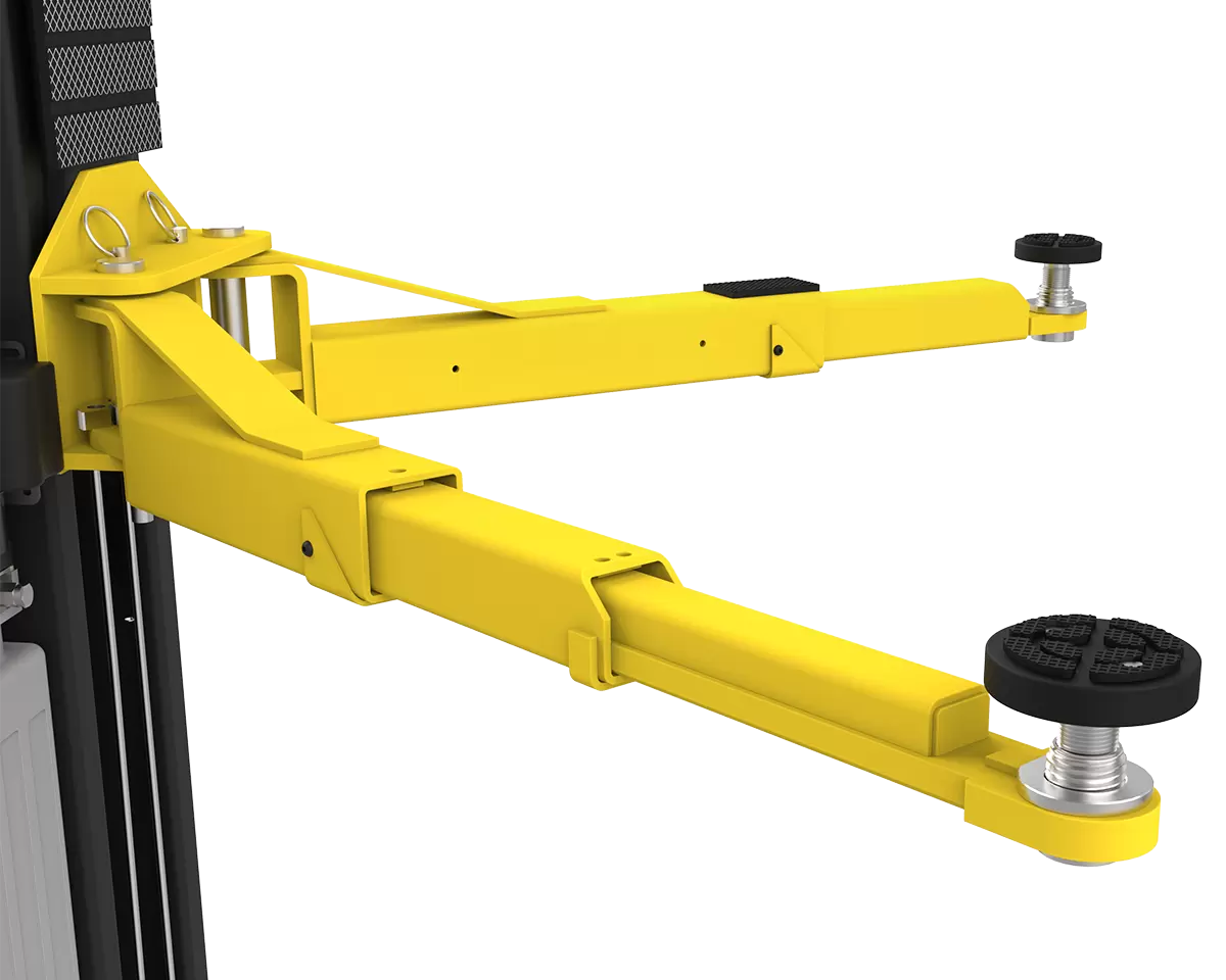 Triple-Telescoping front arms and dual-stage extended rear arms