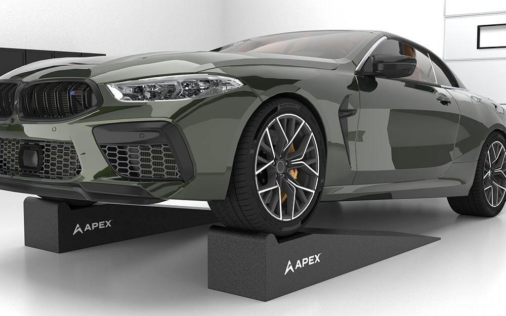 High lift, long length foam garage race car ramps