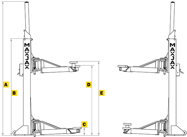 MaxJax® M7K 37 MaxJax Floor Diagram Front