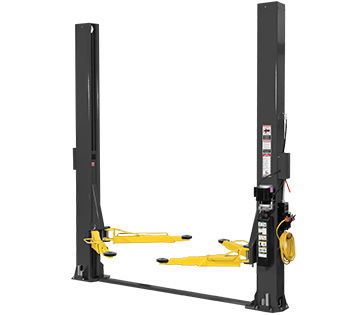 two post lift with floorplate